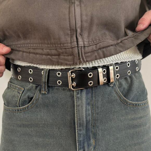 Vintage Black Western Cowboy Boho Belt Single Stitch Unisex - Picture 10 of 10